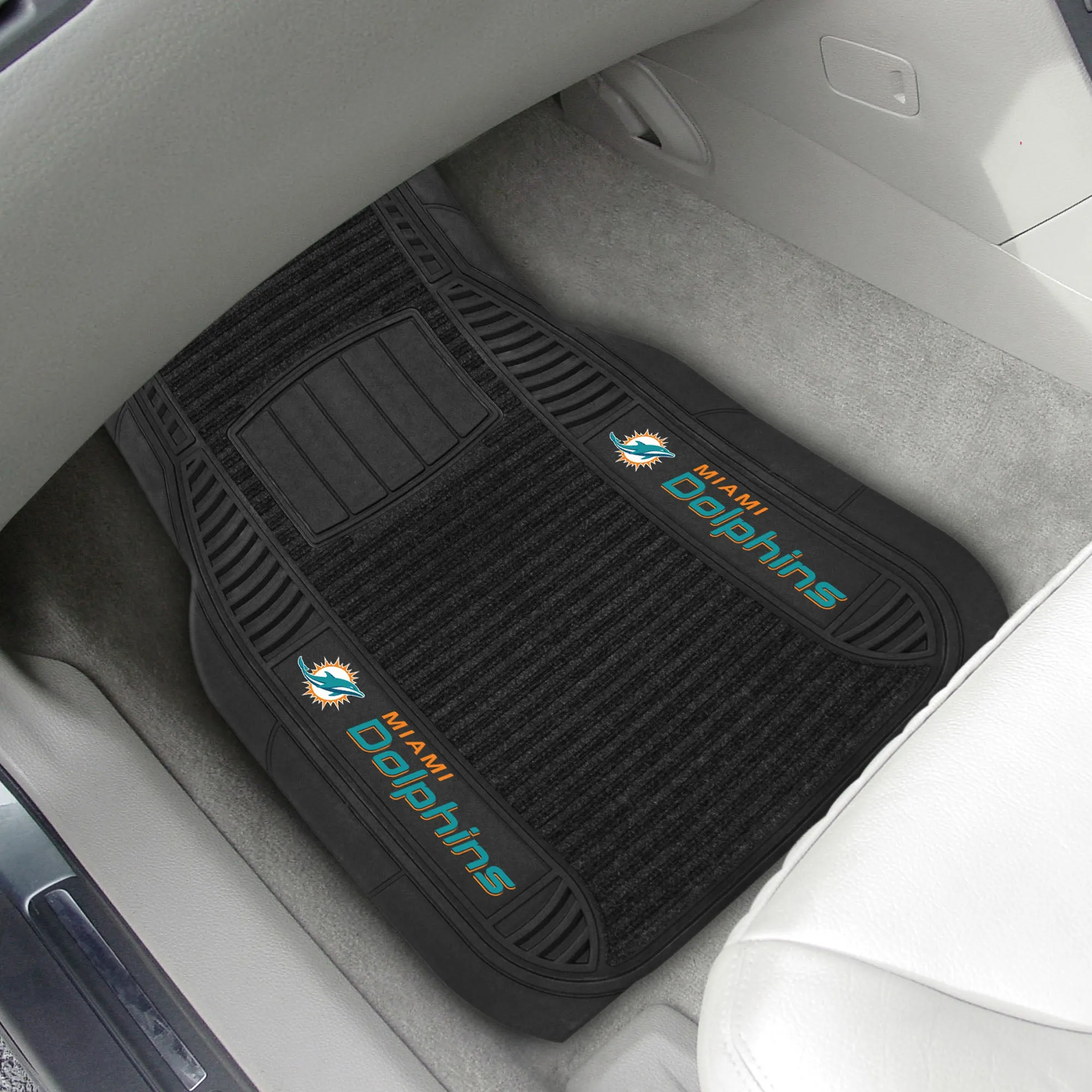 NFL - Miami Dolphins 2-pc Deluxe Car Mat Set