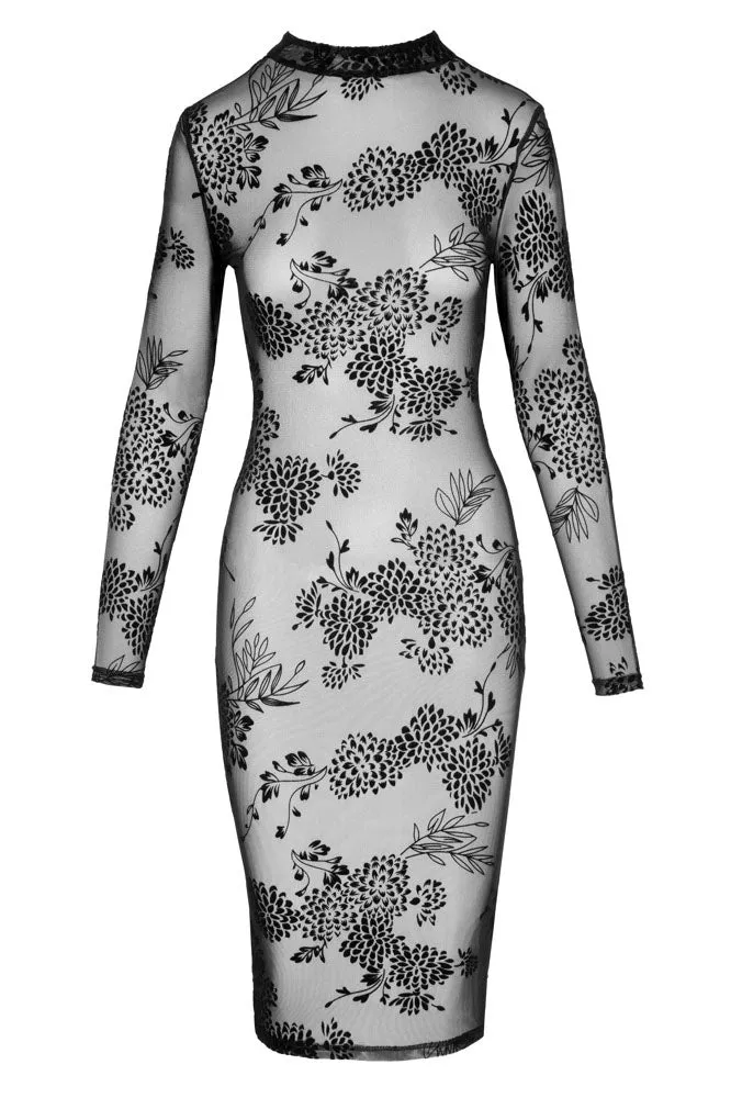 Noir Handmade Powernet and Flock Dress