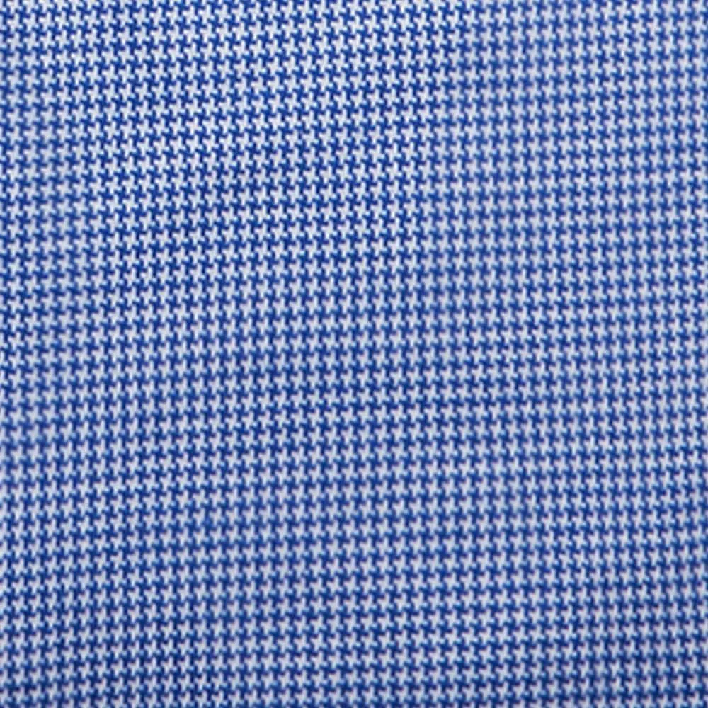 Non-Iron Knit Houndstooth - Blue