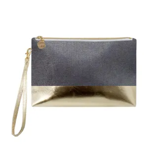 Oxford Gold Colorblock Wristlet