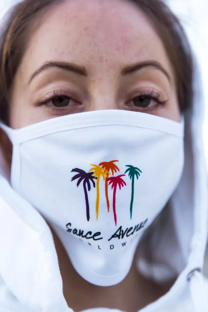 Palm Trees SA Worldwide | White Face Mask