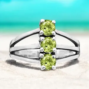 Peridot Solid 925 Sterling Silver Ring