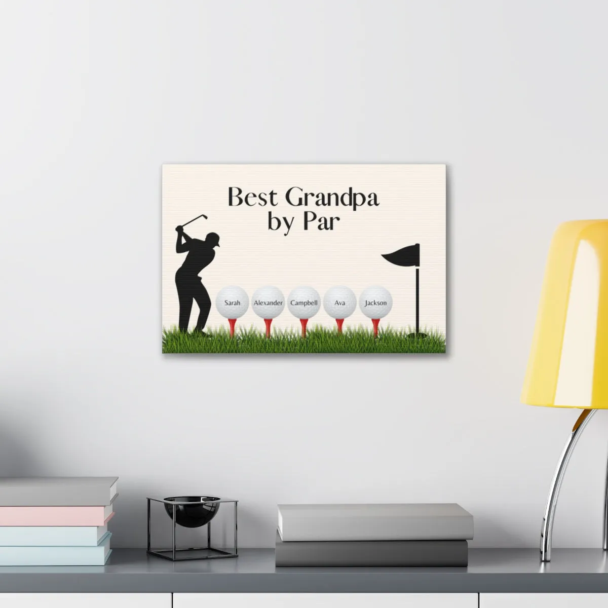 Personalized Best Dad/Grandpa by Par Printed Canvas