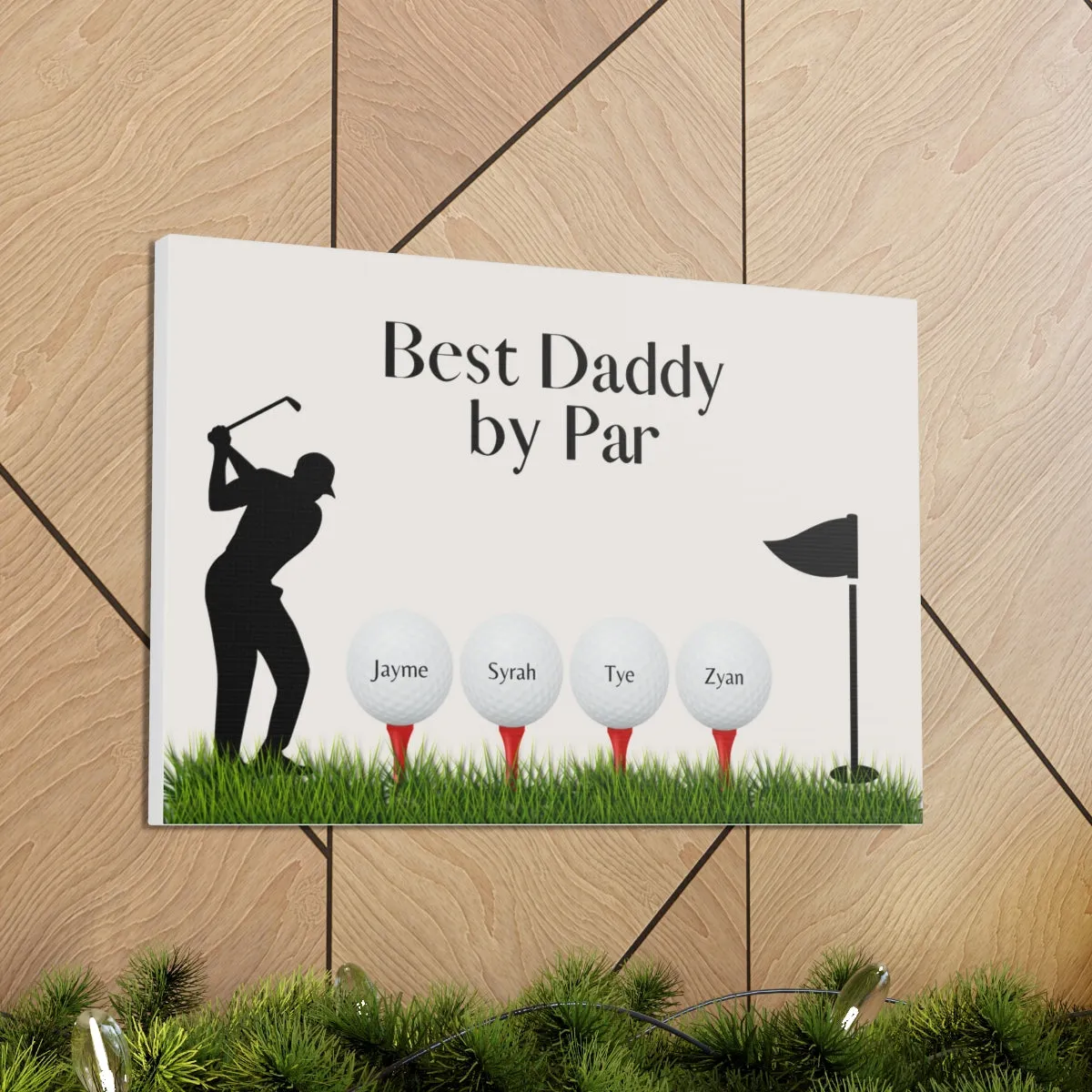 Personalized Best Dad/Grandpa by Par Printed Canvas