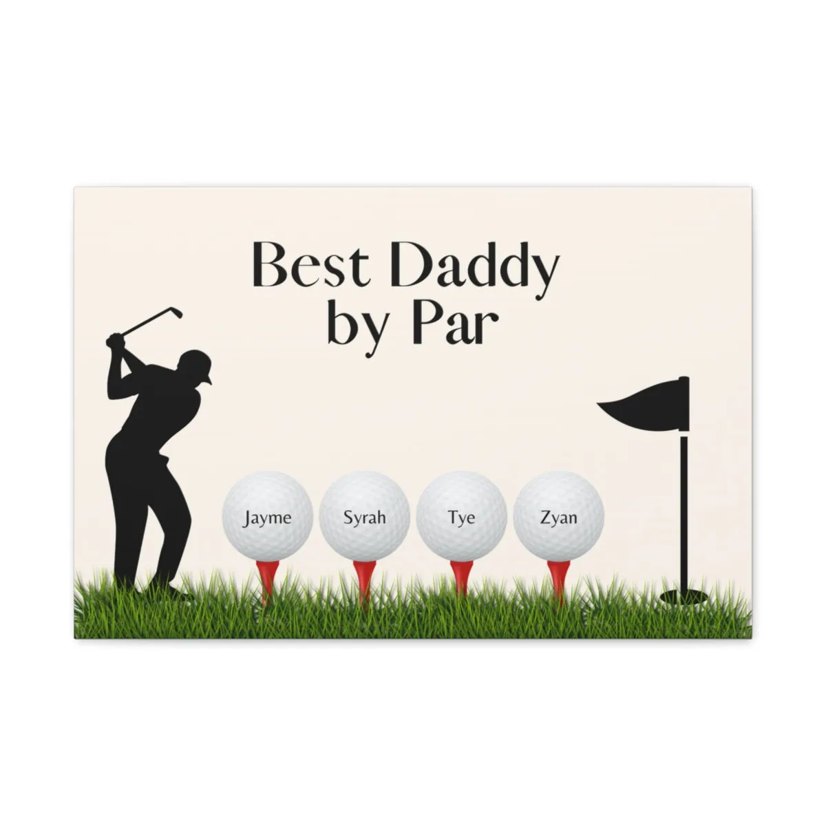 Personalized Best Dad/Grandpa by Par Printed Canvas