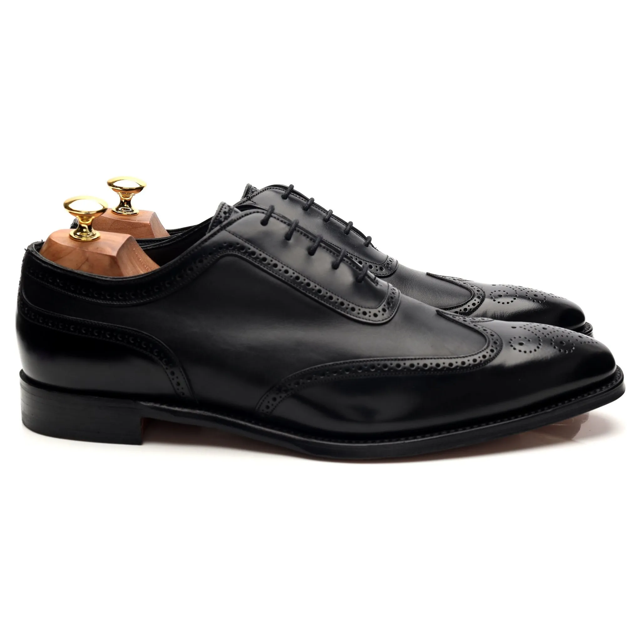'Pimlico' Black Leather Oxford Brogues UK 10 F