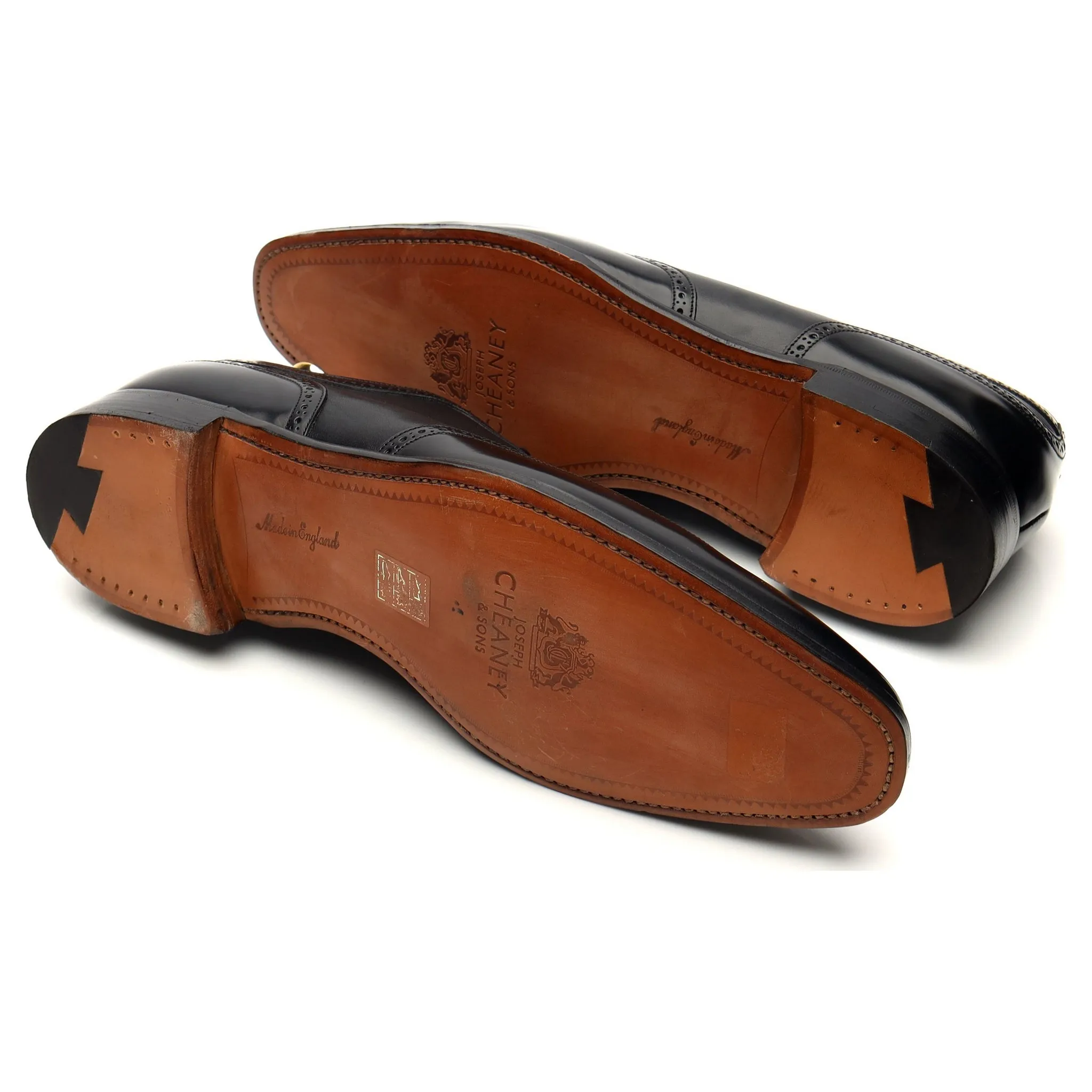 'Pimlico' Black Leather Oxford Brogues UK 10 F