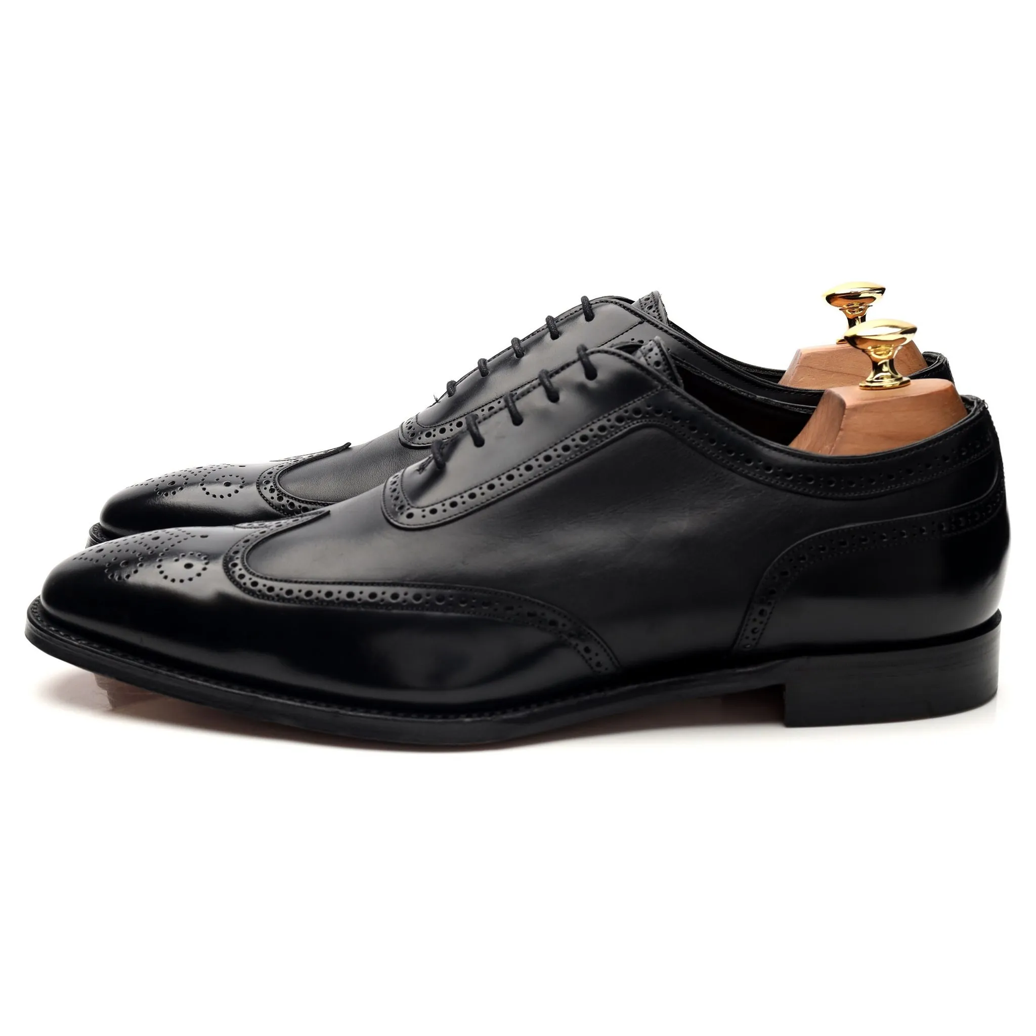 'Pimlico' Black Leather Oxford Brogues UK 10 F