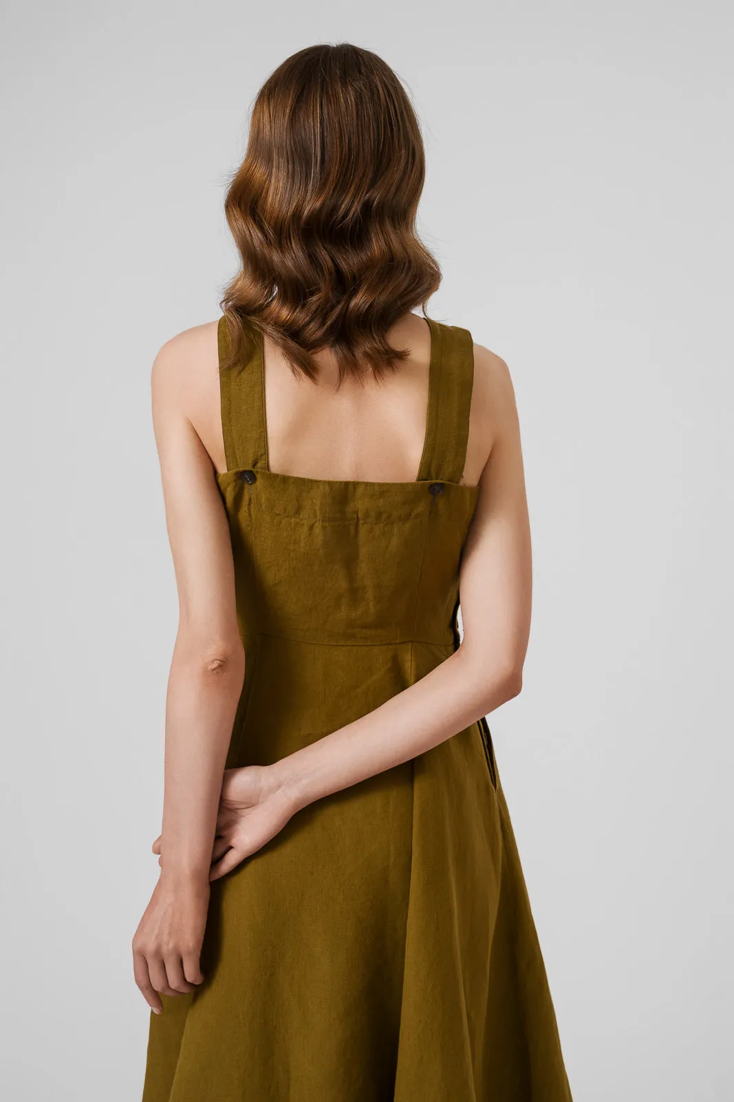 Pinafore Dress, Sleeveless, Marigold