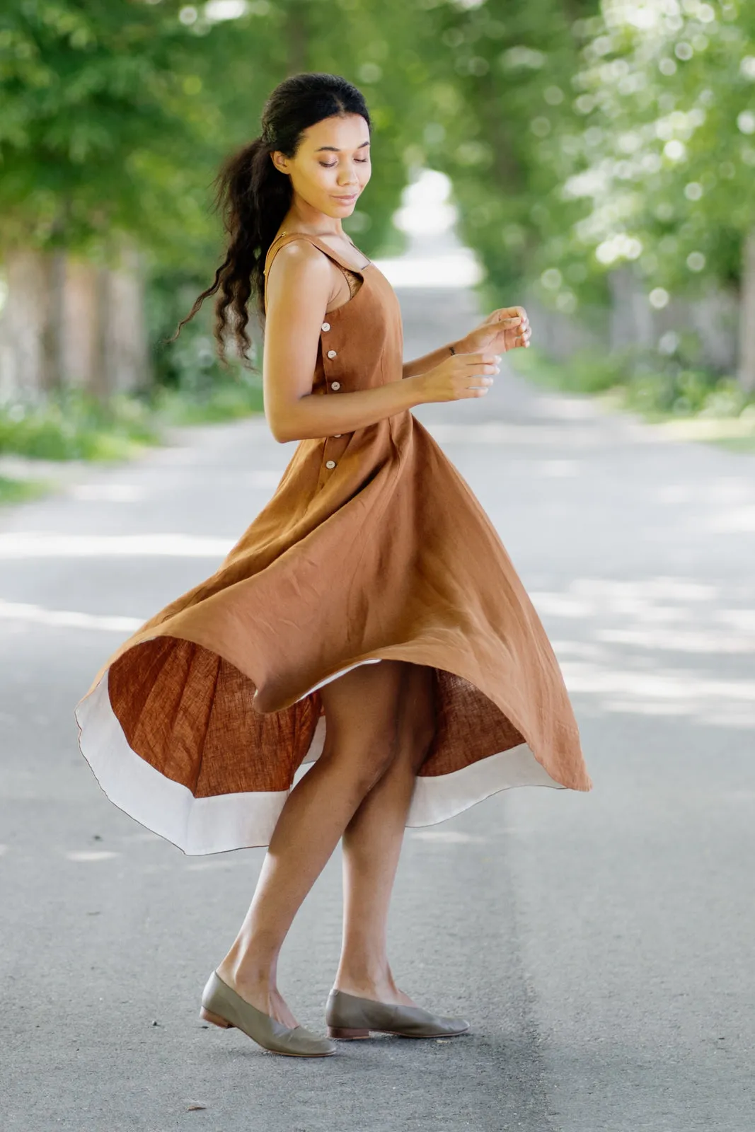 Pinafore Dress, Sleeveless, Marigold