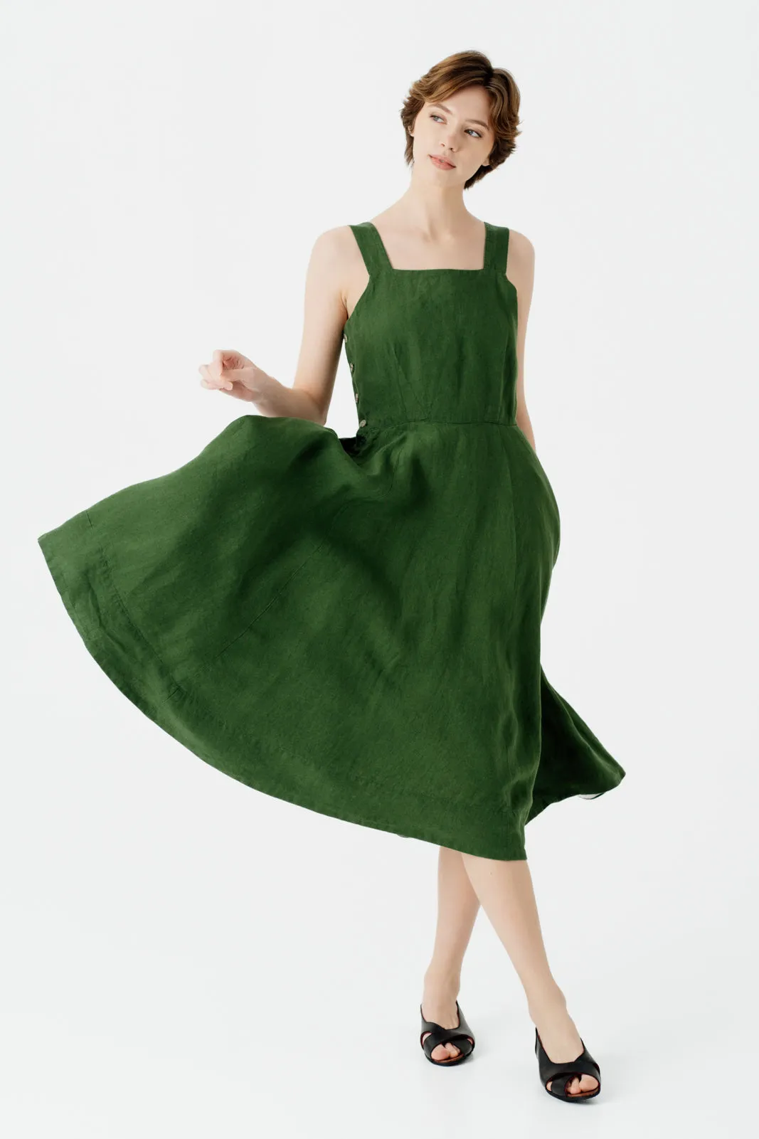 Pinafore Dress, Sleeveless, Marigold