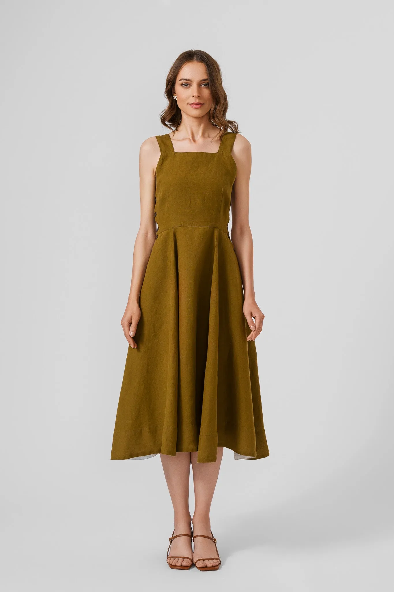 Pinafore Dress, Sleeveless, Marigold