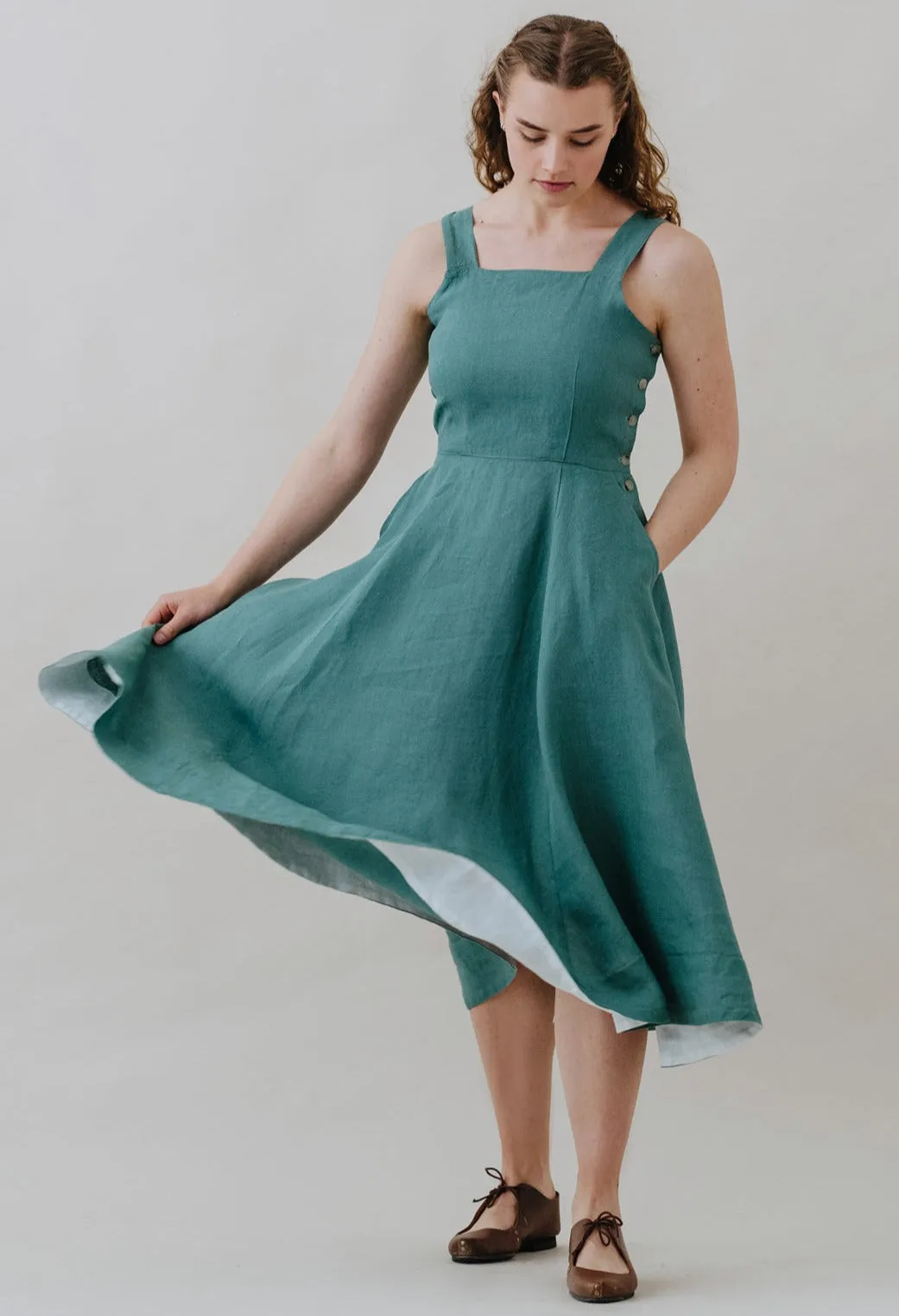Pinafore Dress, Sleeveless, Marigold
