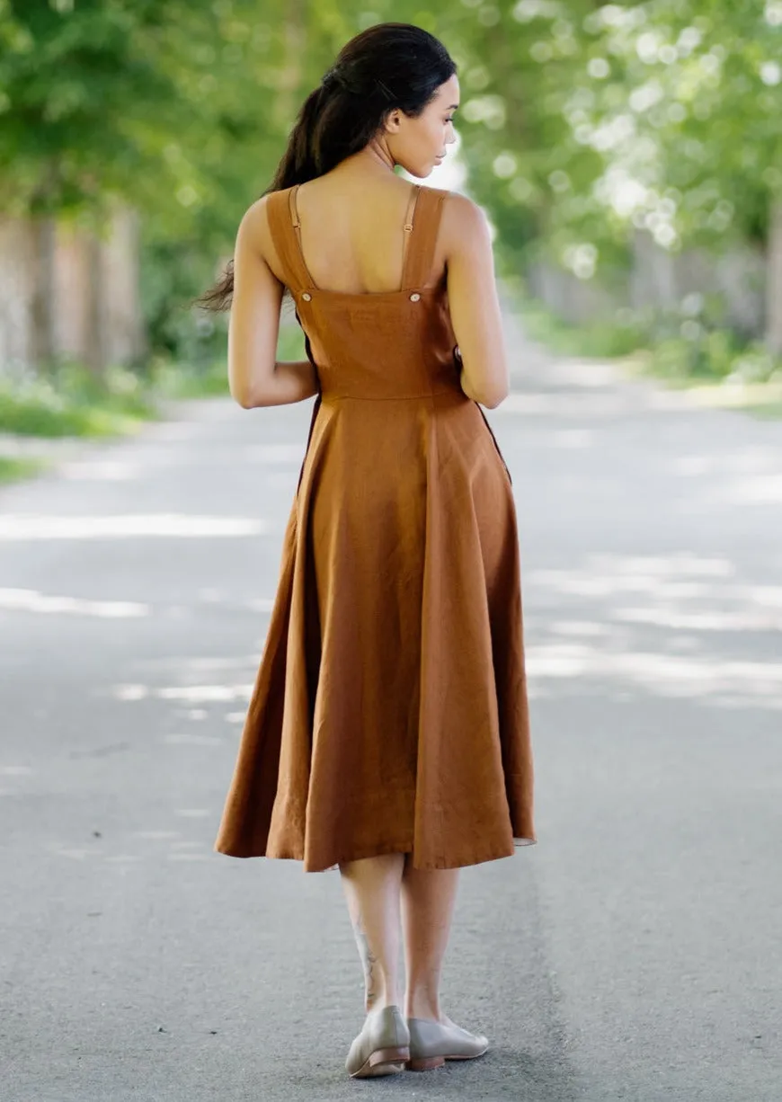 Pinafore Dress, Sleeveless, Marigold
