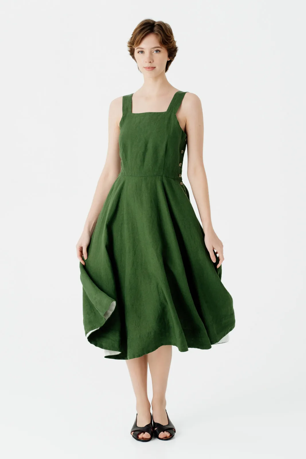 Pinafore Dress, Sleeveless, Marigold