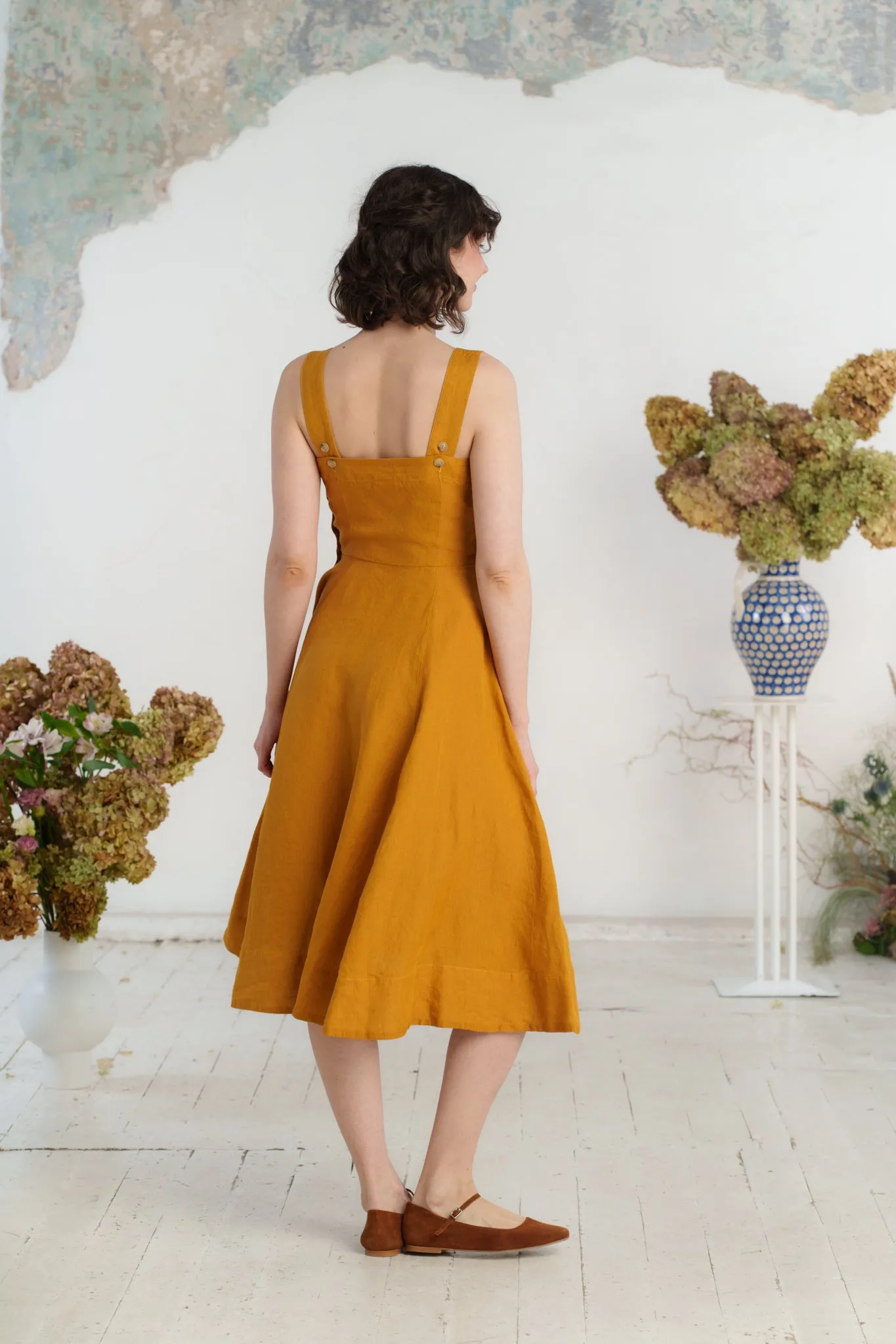 Pinafore Dress, Sleeveless, Marigold