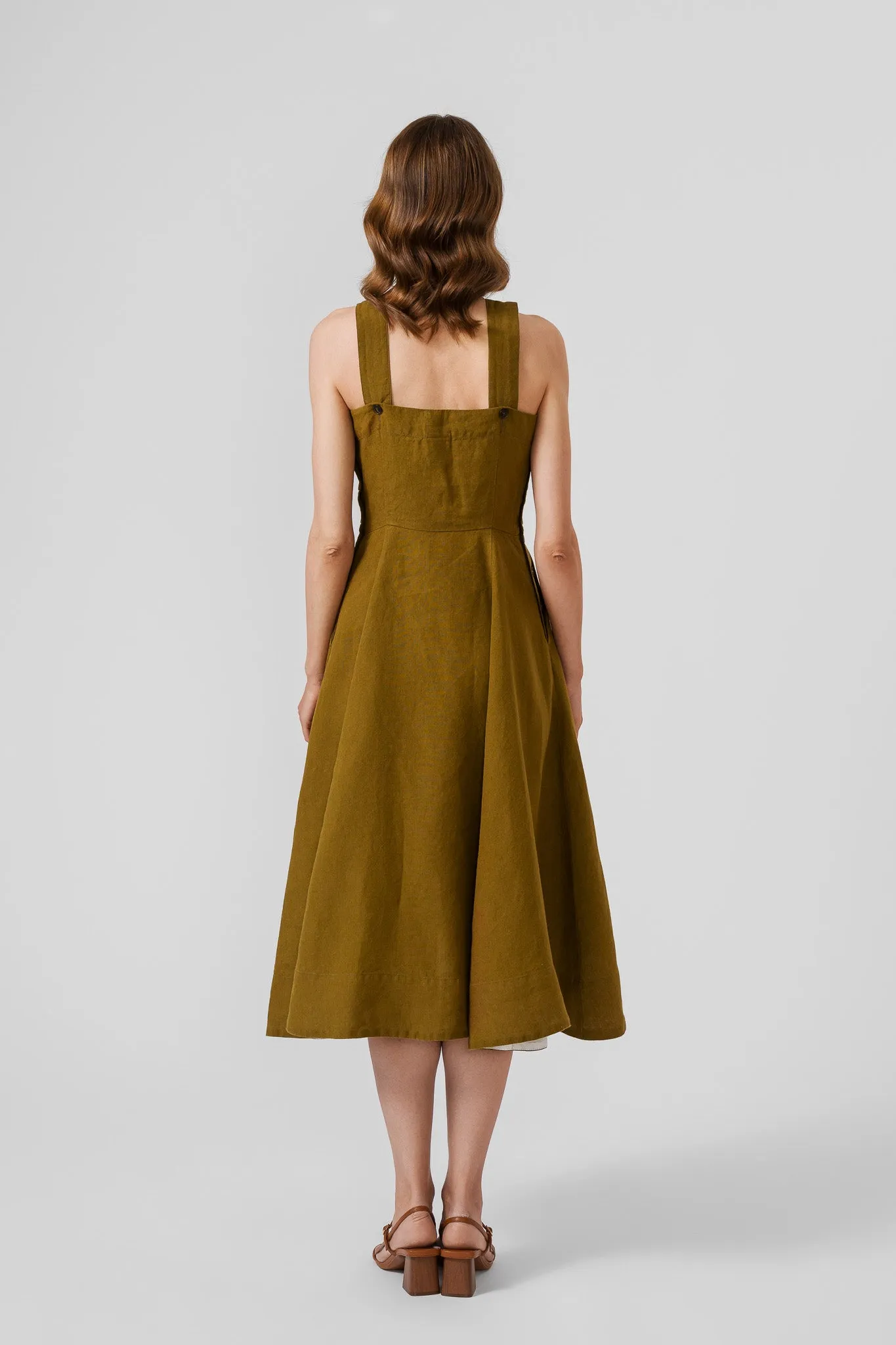 Pinafore Dress, Sleeveless, Marigold