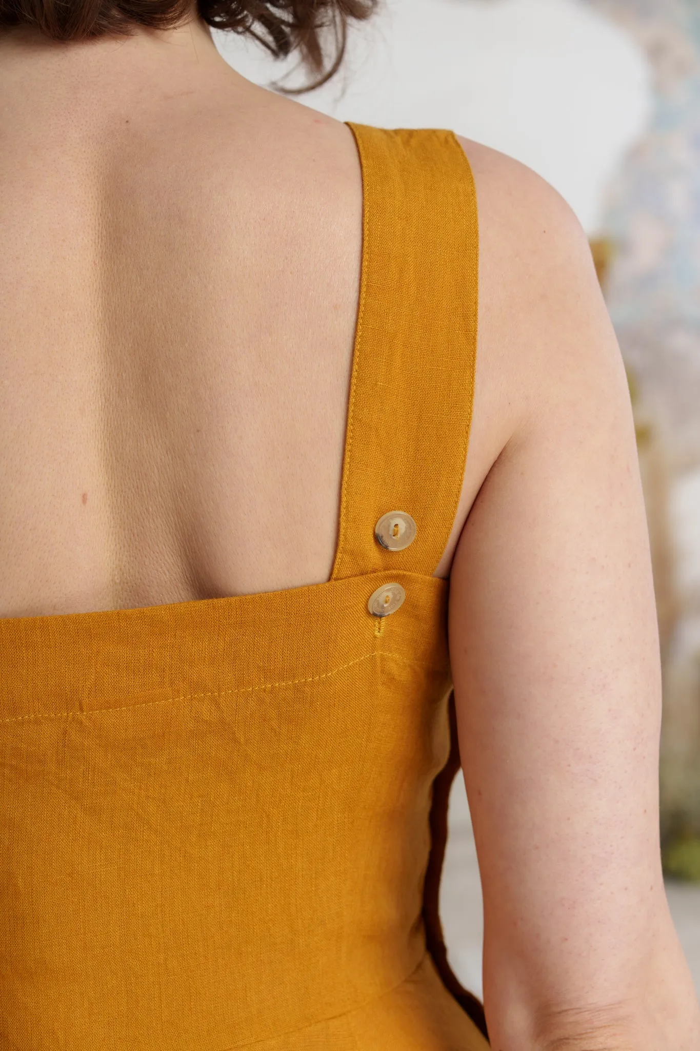 Pinafore Dress, Sleeveless, Marigold