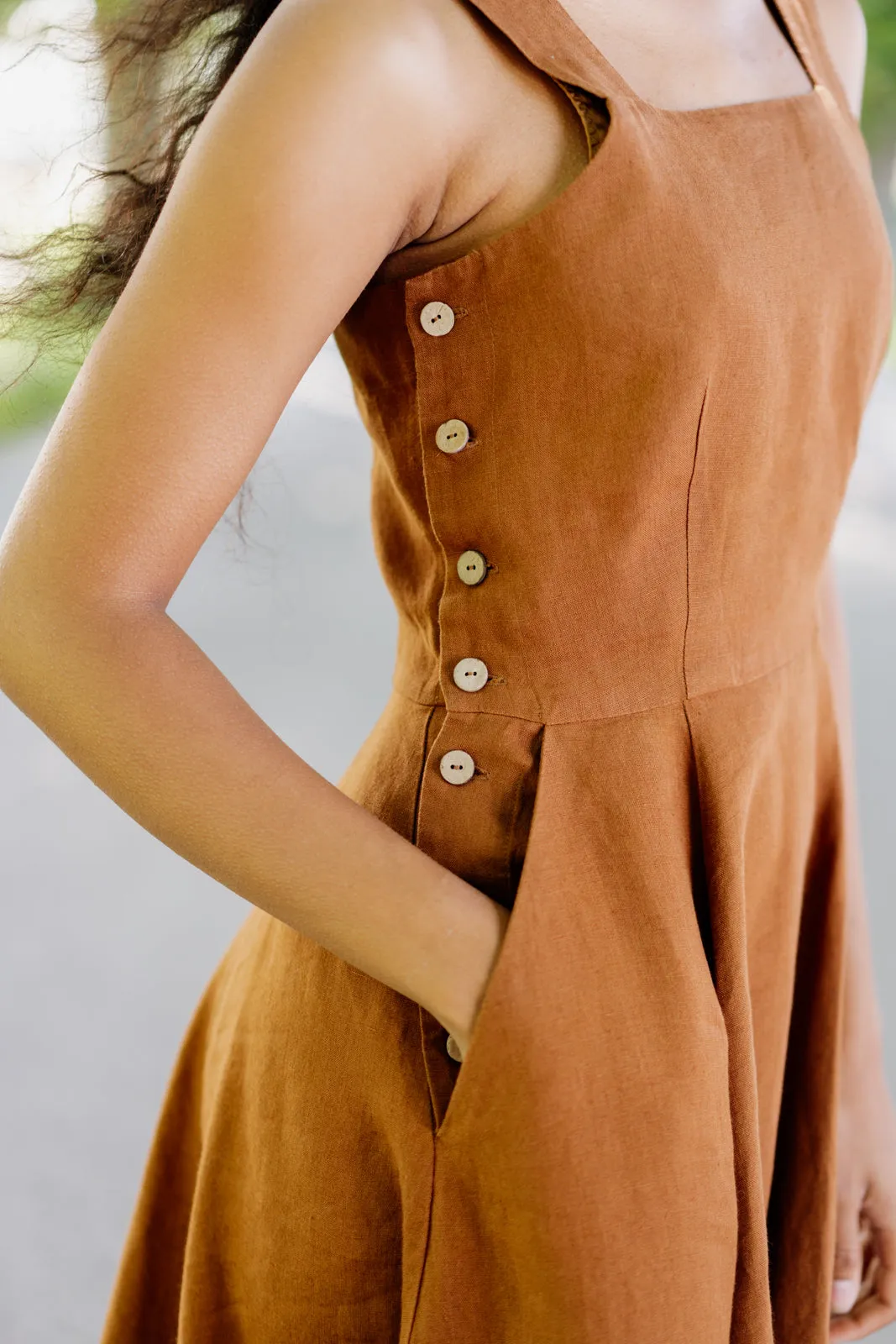 Pinafore Dress, Sleeveless, Marigold