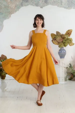 Pinafore Dress, Sleeveless, Marigold