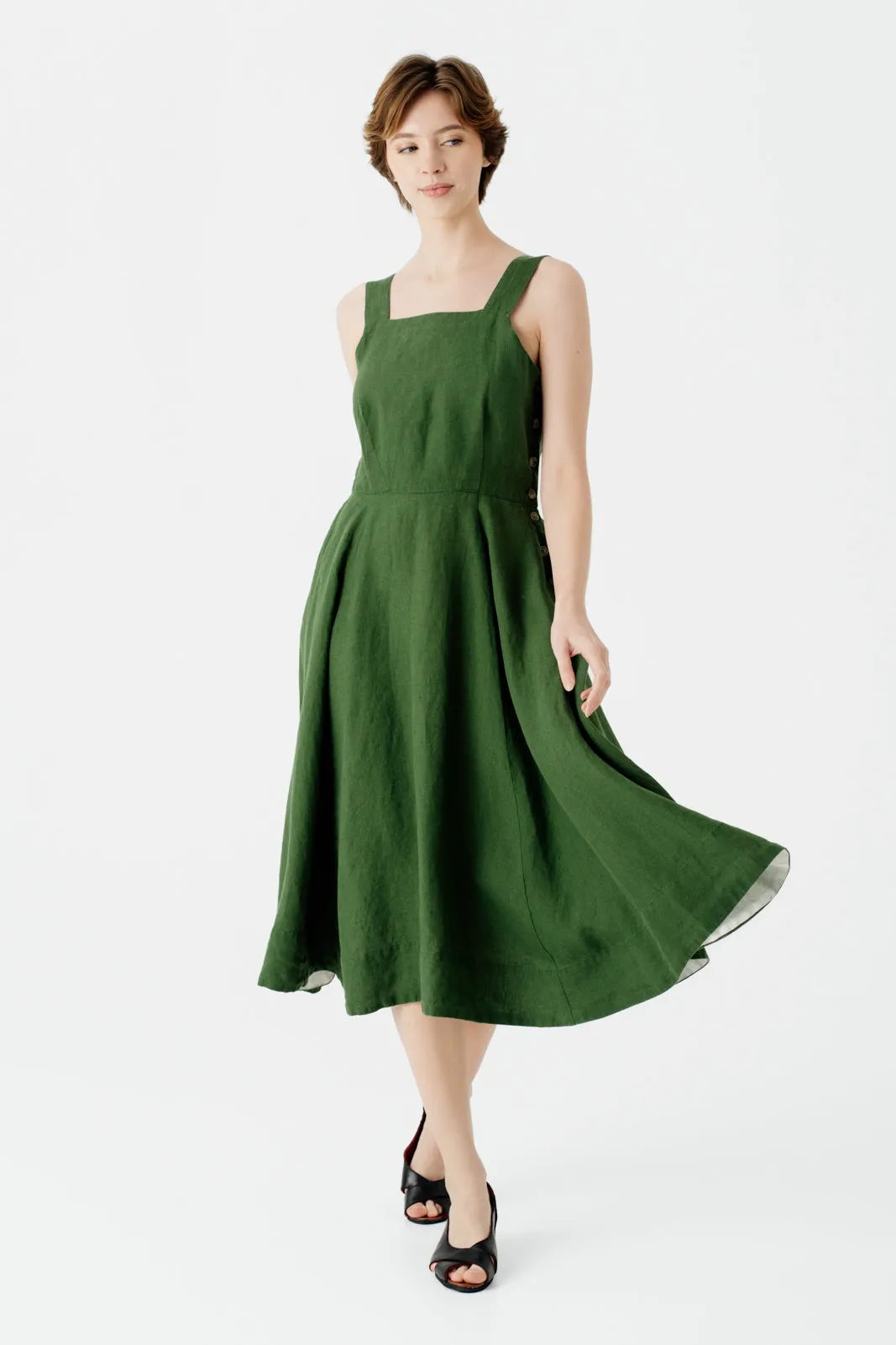 Pinafore Dress, Sleeveless, Marigold