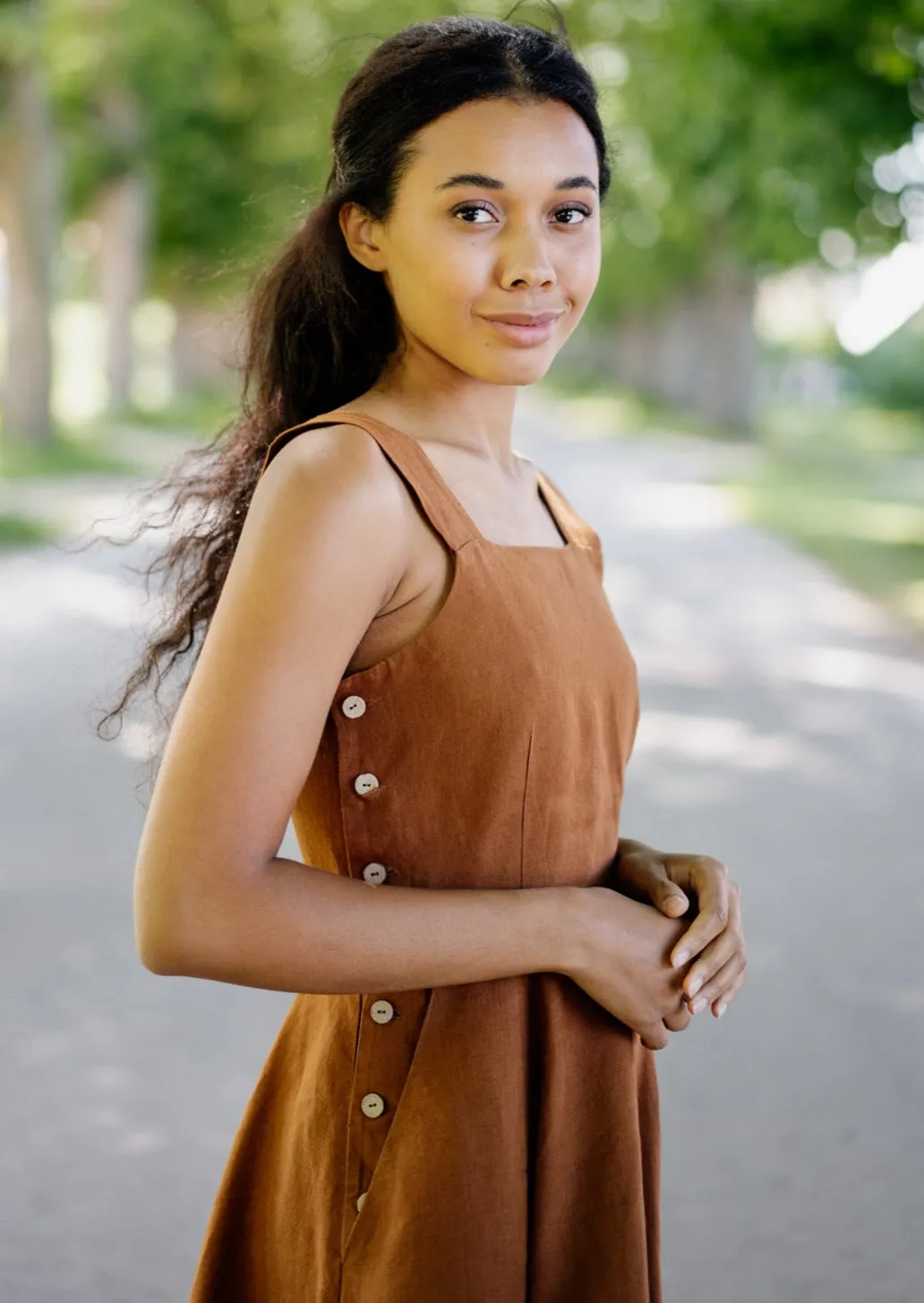 Pinafore Dress, Sleeveless, Marigold