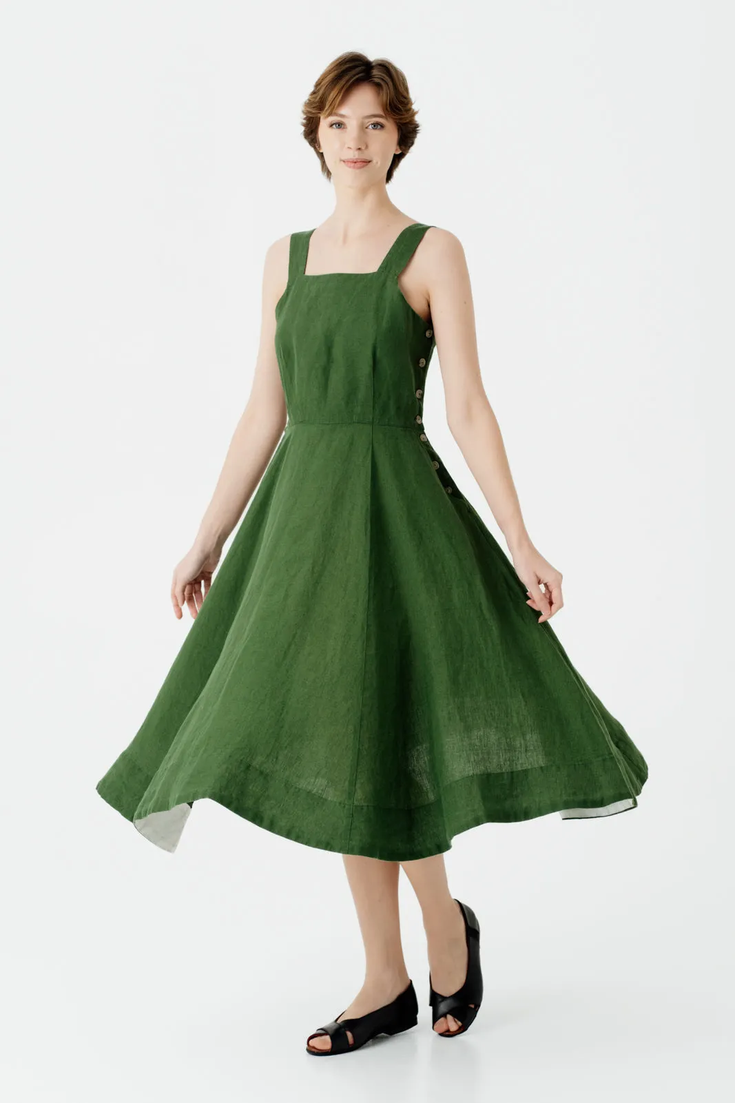 Pinafore Dress, Sleeveless, Marigold