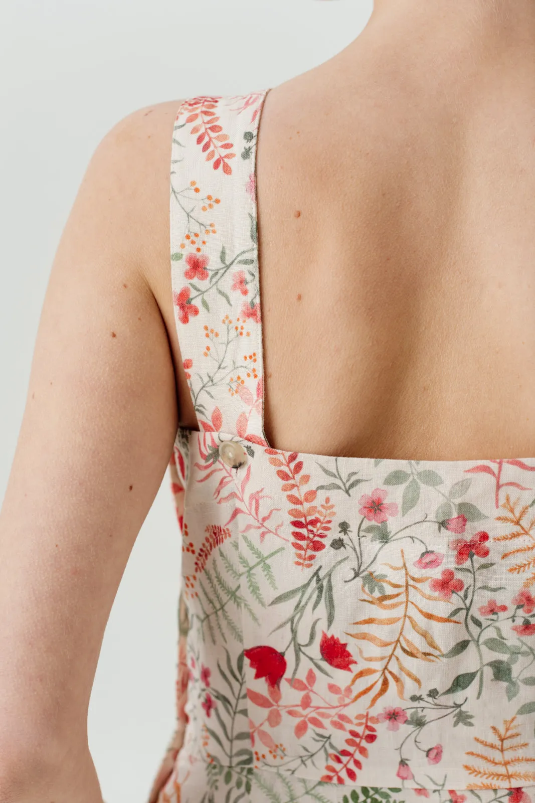 Pinafore Dress, Sleeveless, Whimsical Garden