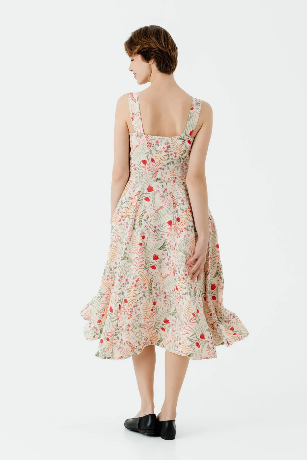 Pinafore Dress, Sleeveless, Whimsical Garden