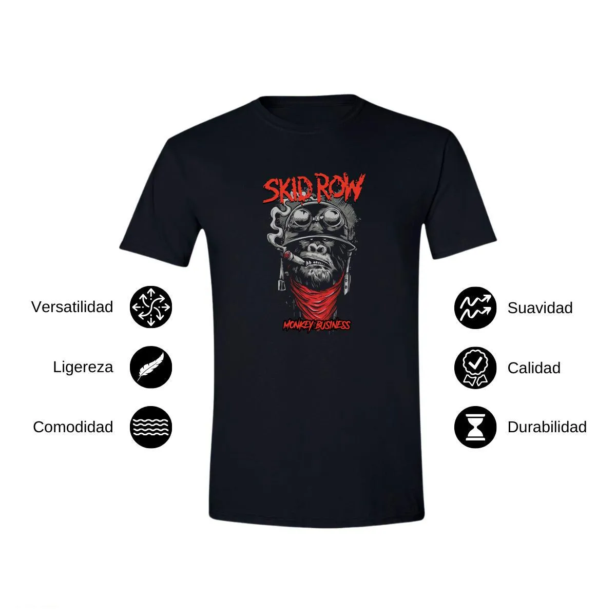 Playera Hombre Rock Skid Row Monkey Business 1014N