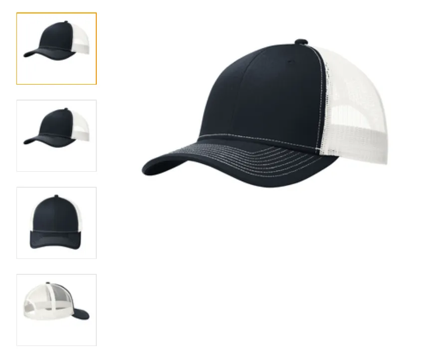 Port Authority Navy White Snapback Trucker Cap
