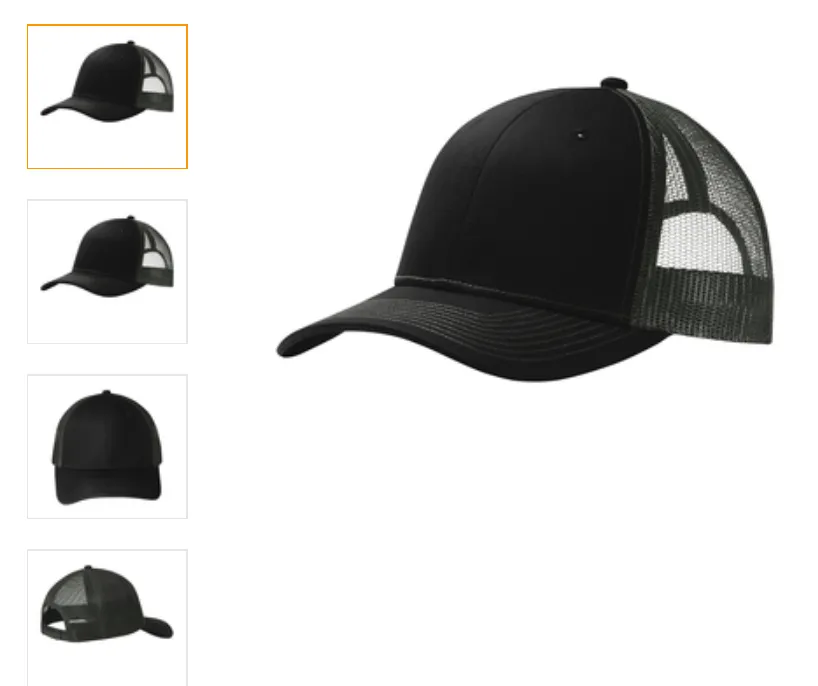 Port Authority  Pack of 2 Black Snapback Trucker Cap