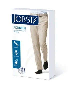 PR/1 JOBST MEDICAL LEG WEAR, MEN, KNEE HIGH, RIBBED, 15-20MMHG, SM, KHAKI, CLOSED TOE