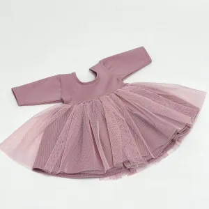 premium dusty purple doll dress for 38/34/32 cm doll