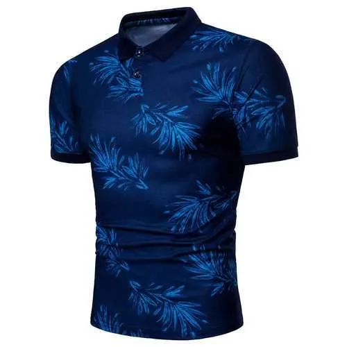 Printed Cotton Business Casual Golf Shirt