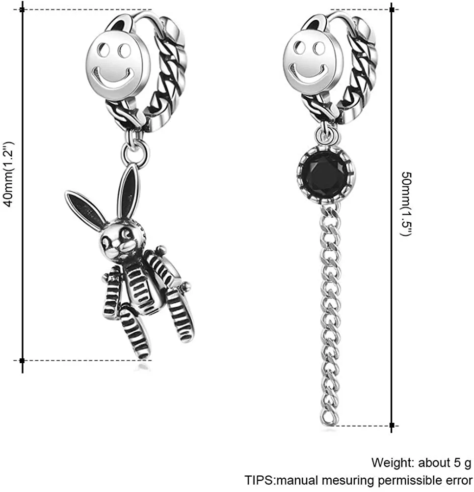 Punk Rabbit Drop Earrings |Women Teen Earrings