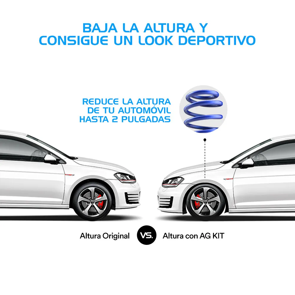Resortes Deportivos Ag Kit Volkswagen Polo/Derby Clasic Par Delantero