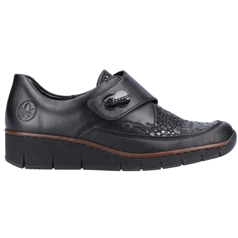 Rieker 537C0-00 (Waldy) Black Shoes