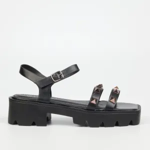 Rock & Co Thick Sole with diamond sturds -Black