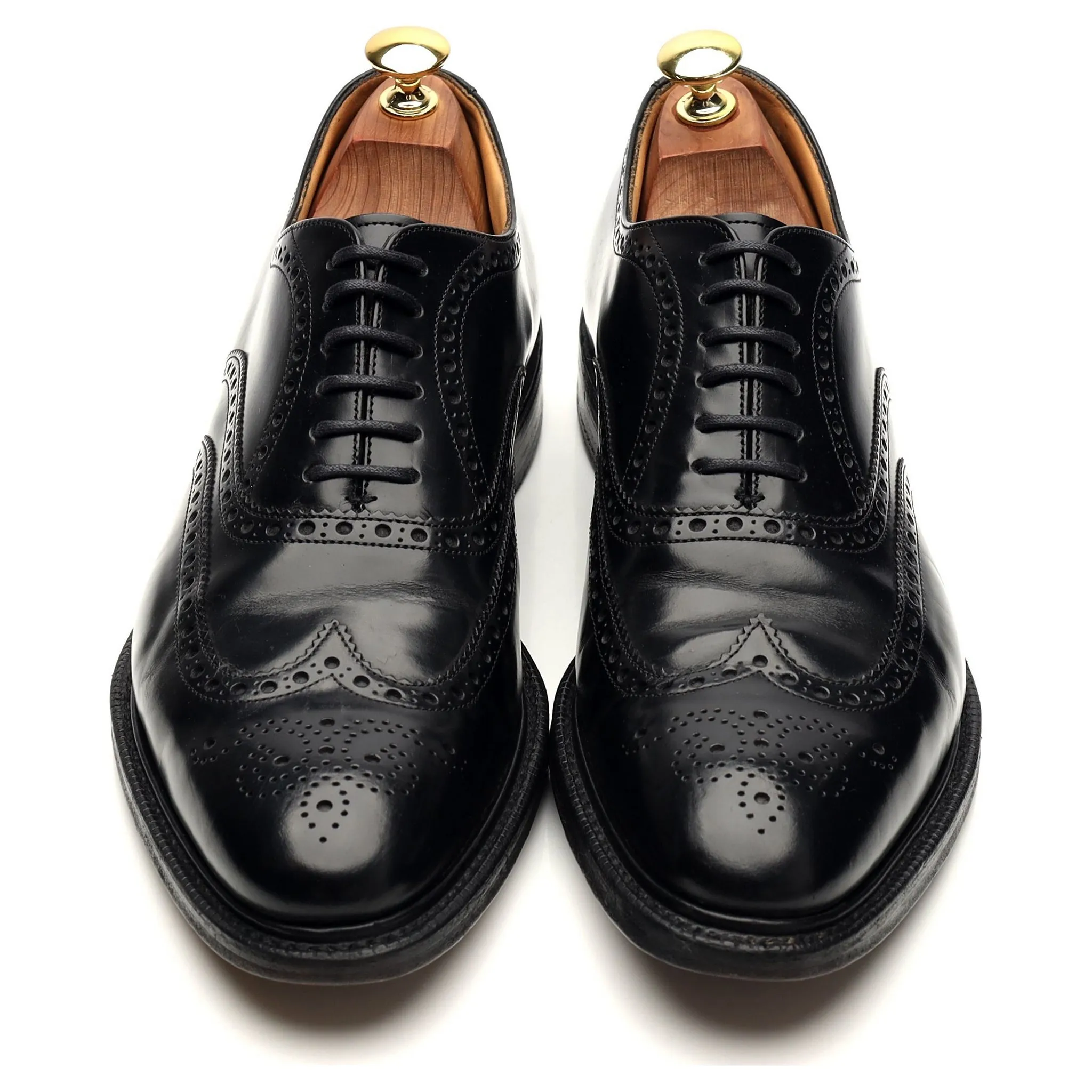 'Rome' Black Leather Oxford Brogue UK 8.5 F