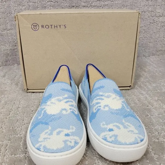Rothy's The Kids Sneaker Blue Octopus Camo Toddler Little Kids Size 11,12,13, 2