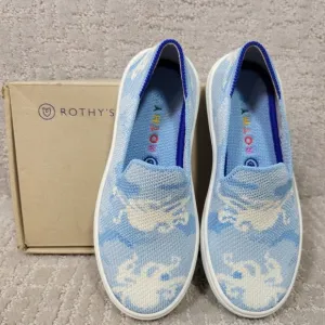 Rothy's The Kids Sneaker Blue Octopus Camo Toddler Little Kids Size 11,12,13, 2