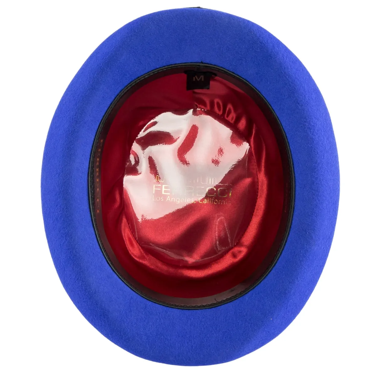 Royal Blue & Black 100% Wool Felt Blue Derby Bowler Hat