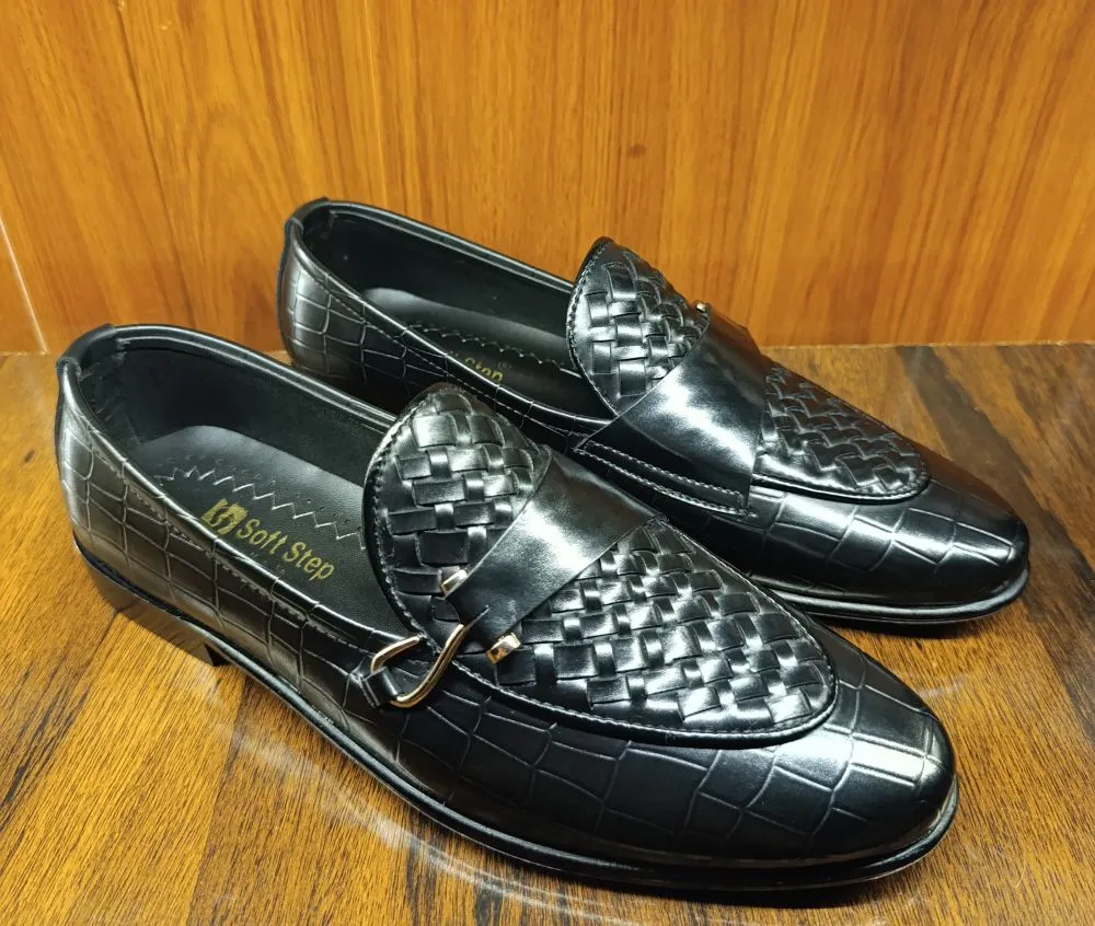 S Side Buckle Black Formal Shoes
