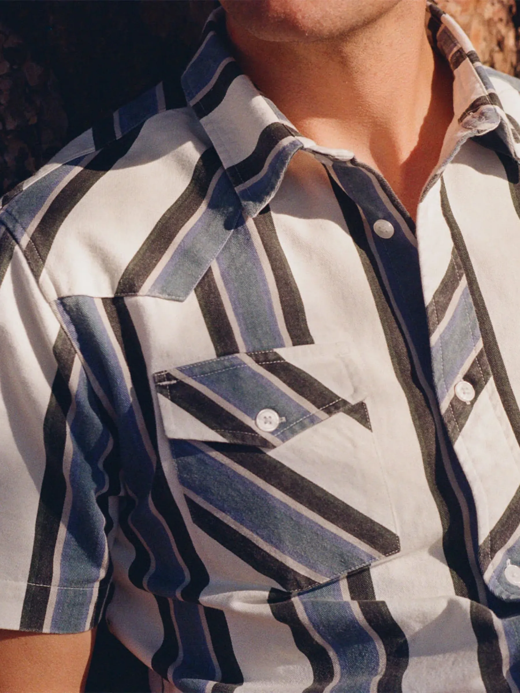 Seager Amarillo SS Western Stripe Shirt