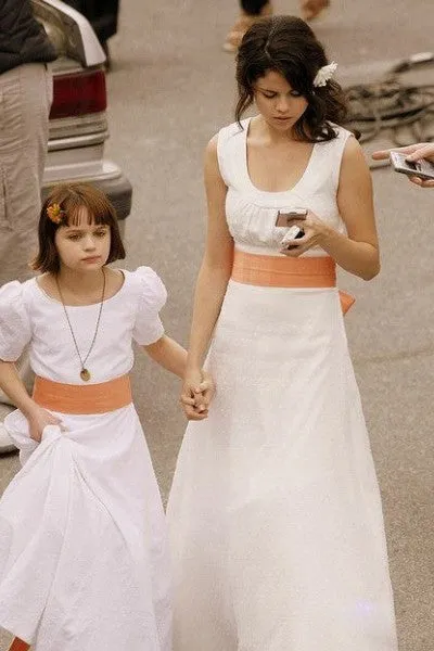 Selena Gomez White Dress Prom Formal Dress