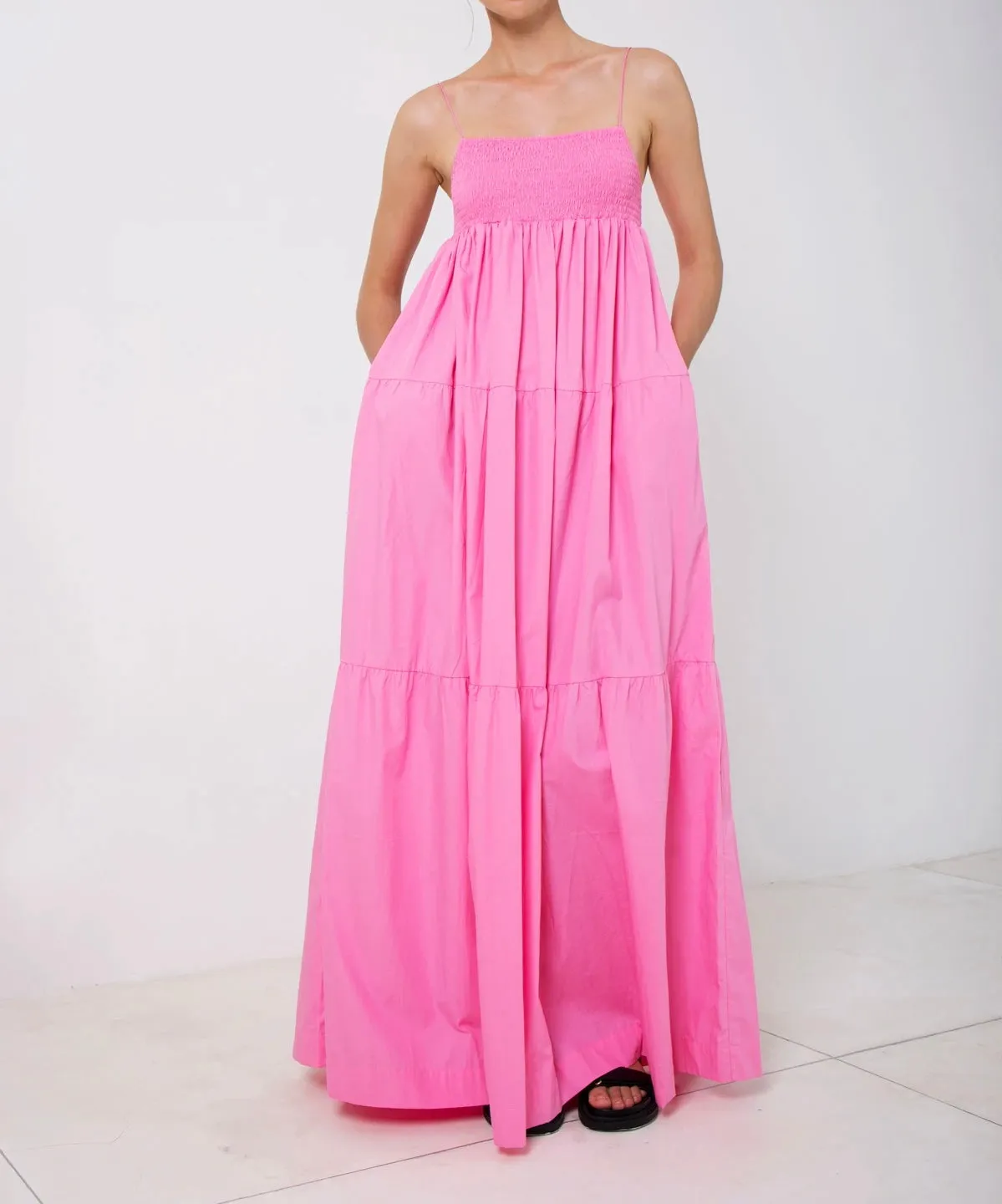 SHIRRED MAXI