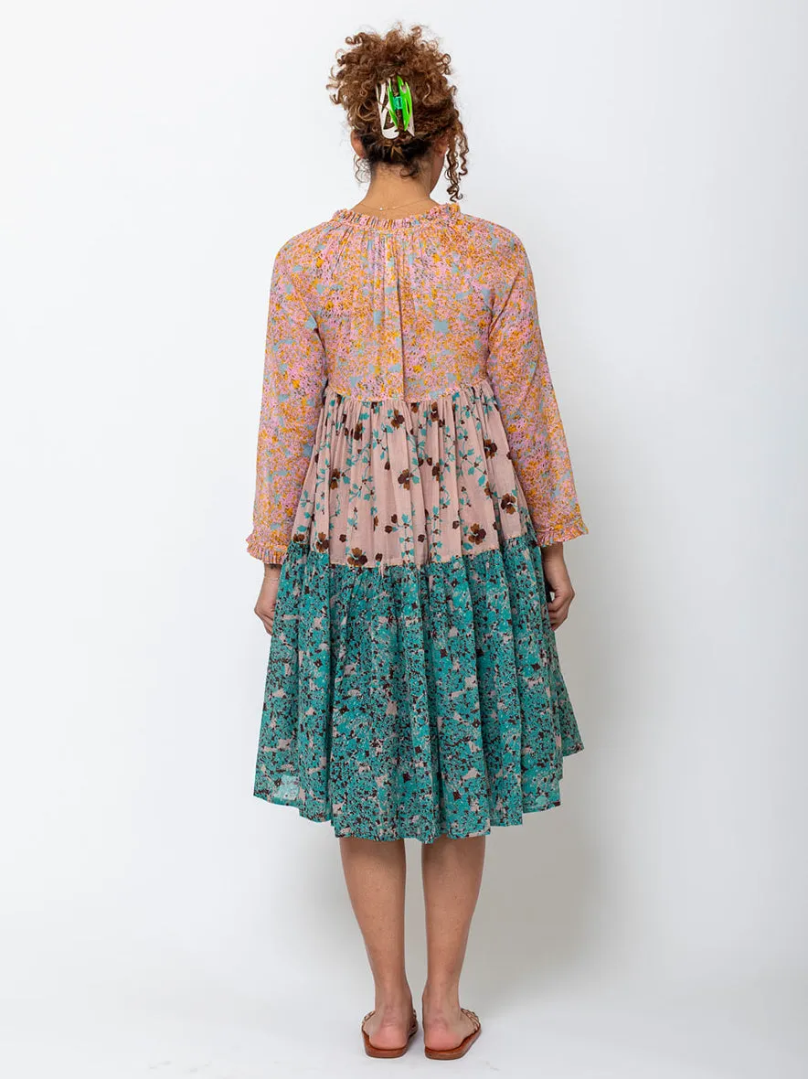 Short to Knee Hippy Dress - Bubbles