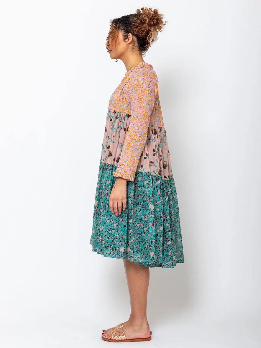 Short to Knee Hippy Dress - Bubbles