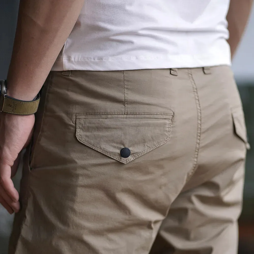 Simple Men's Thin Quick-Drying Stretch Casual Pencil Pants - Slim Straight Business Trousers